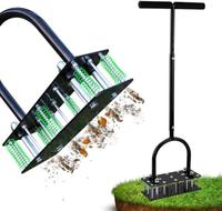 Lawn Aerator Automatic Dirt and Leaf Clean Design,Grass Aerator for Yard and Garden,Soil renovation Hydrophobic permeation Re...