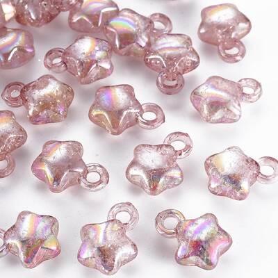 Transparent Crackle Acrylic Pendants