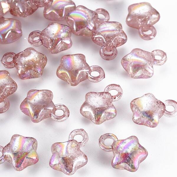Transparent Crackle Acrylic Pendants