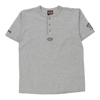 Harley Davidson Graphic T-Shirt - Medium Grey Cotton