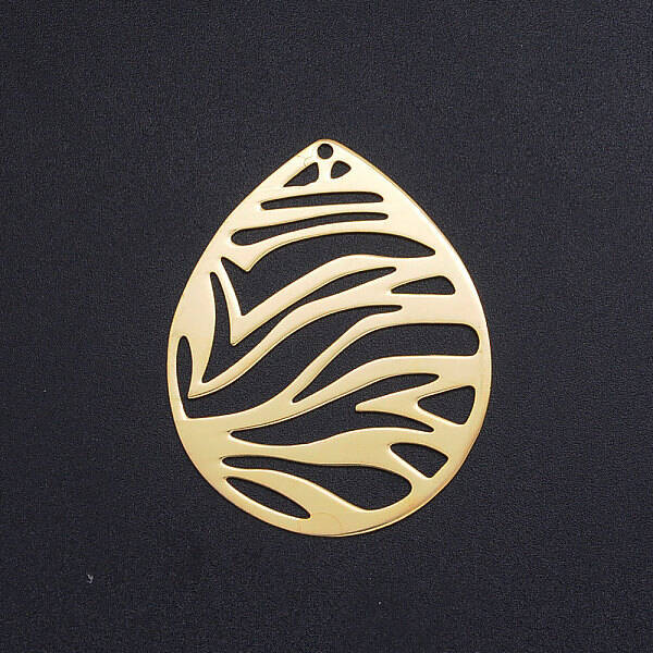 201 Stainless Steel Filigree Pendants
