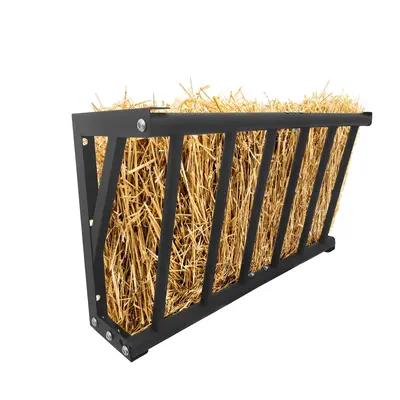 Garvee Wall Mount Hay Rack Livestock Feeder 27 Large Capacity 16 Gallon Heavy Duty Carbon Steel Rust-Resistant Easy Install ...