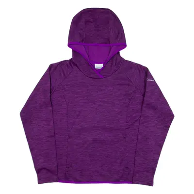 COLUMBIA Womens Purple Hoodie M
