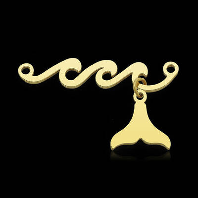 Ion Plating(IP) 201 Stainless Steel Connector Charms