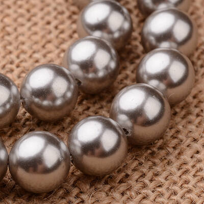 Polished Round Grade A Shell Pearl Bead Strands