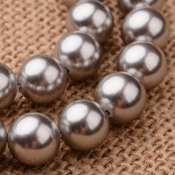 Polished Round Grade A Shell Pearl Bead Strands