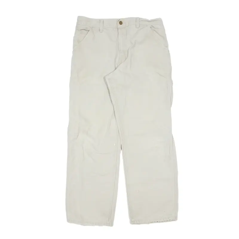 CARHARTT Workwear Cargo Trousers Beige Regular Straight Mens W30 L30