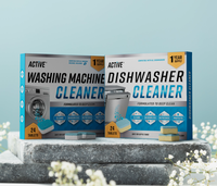 Washing Machine And Dishwasher Cleaning Tablets Bundle - Includes 12 Month Supply Dishwasher Cleaner Deodorizer & Washing Mac...