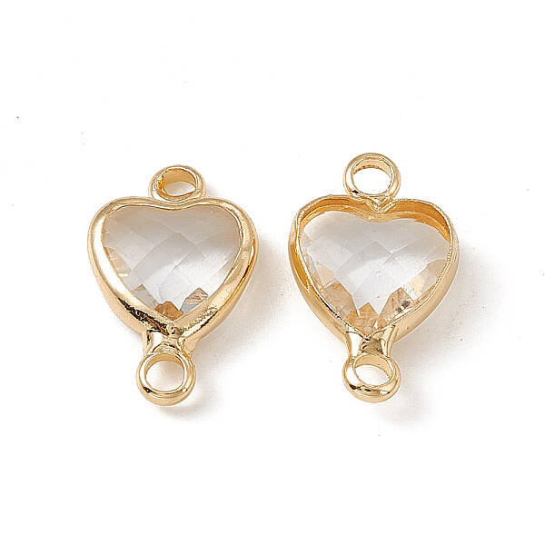Transparent K9 Glass Connector Charms