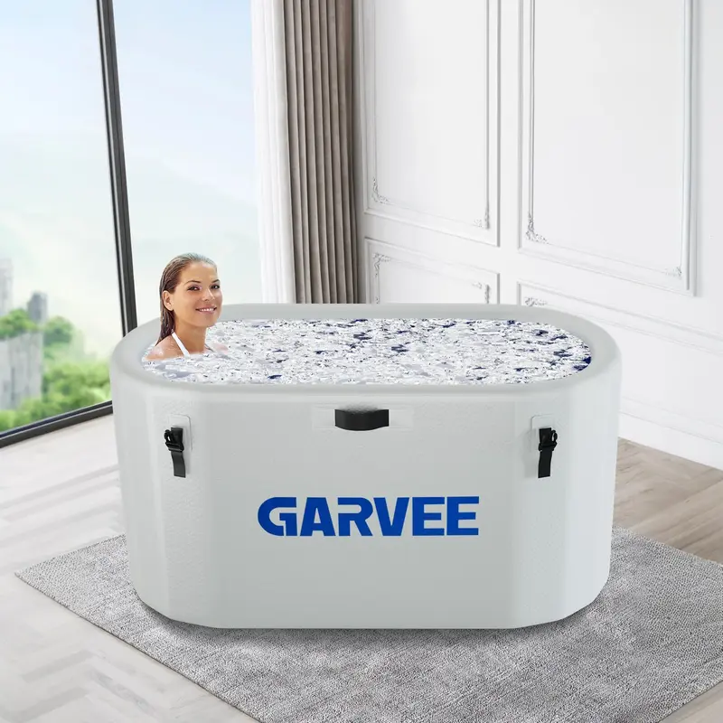 Garvee Ice Bath Tub for Athletes, 248 Gallon Inflatable Cold Plunge Tub with Insulated Lid, Compatible with Water Chillers, P...