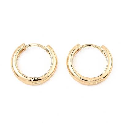 Brass Huggie Hoop Earrings
