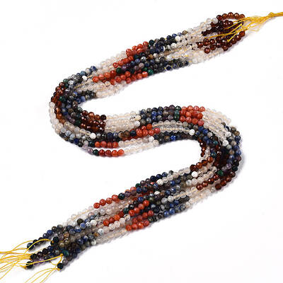 Natural & Synthetic Mixed Gemstone Beads Strands