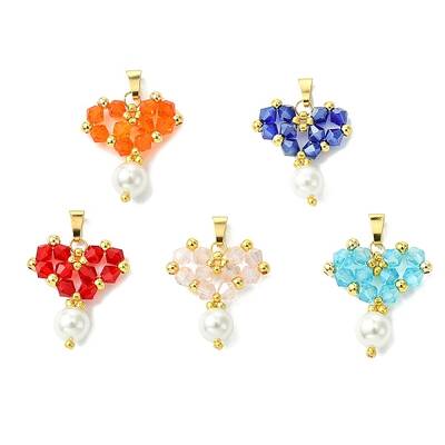 Shell Pearl Beads Glass Pendants
