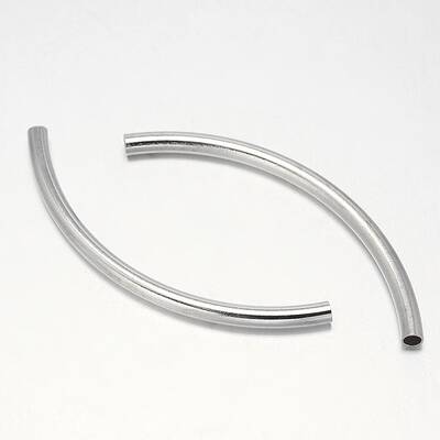 Curved Brass Tube Beads