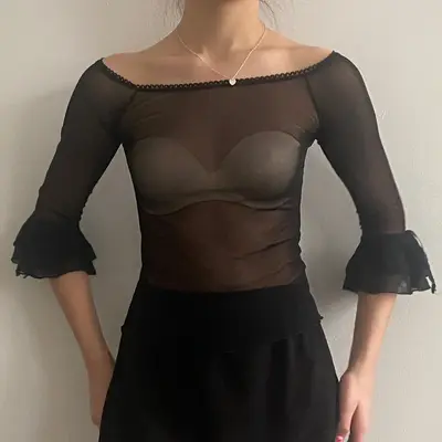 Unbranded Mesh Top - XS Black Polyester