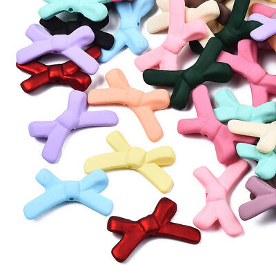 Spray Painted Acrylic Beads