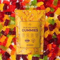 TrueSeaMoss Sea Moss Gummies - 60 Vegan Gummies with Bladderwrack Burdock Root & Magnesium - Nutritious Formula Rich in Miner...