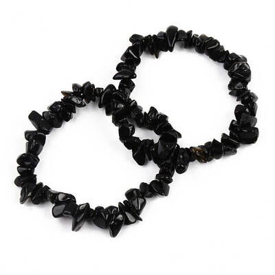 Unisex Chip Glass Beaded Stretch Bracelets