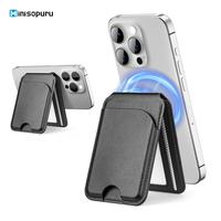 Minisopuru MagSafe Wallet with Adjustable Stand Compatible with Magnetic Wallet for Phone Leather Magsafe Card Holder for iPh...