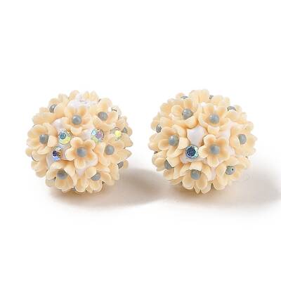 Handmade Polymer Clay Rhinestone Beads