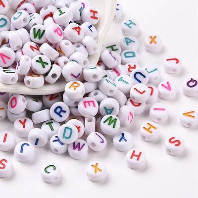 Opaque White Acrylic Beads