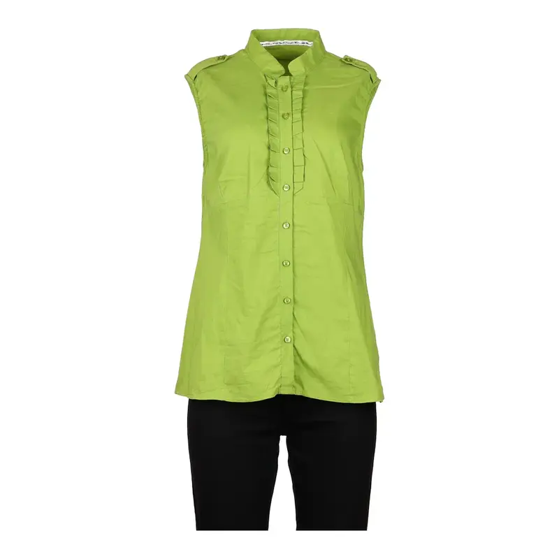 Fiorella Rubino Blouse - Medium Green Cotton