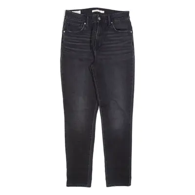 LEVI'S Big E 721 Womens Jeans Grey Slim Skinny Stone Wash W28 L27