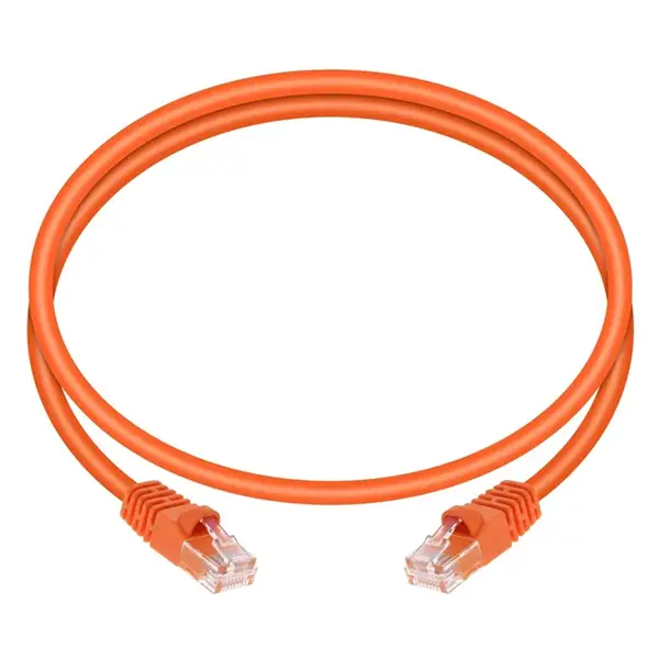 2136 Monoprice Cat5e Ethernet Patch Cable Snagless RJ45 Stranded 350MHz UTP Pure Bare Copper Wire 24AWG 3ft Orange