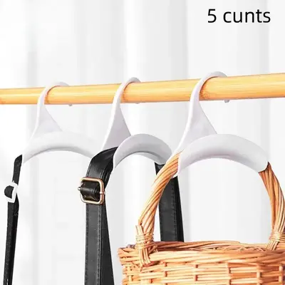 Bag Hanger, 5pcs Solid Color Bag Tie Scarf Storage Hook, Home Organizer for Bedroom Wardrobe
