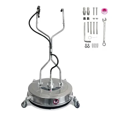 Garvee Stainless Steel Pressure Washer Surface Cleaner 4600 PSI Heavy Duty 4-Wheel Driveway Concrete Attachment Rust-Resistan...