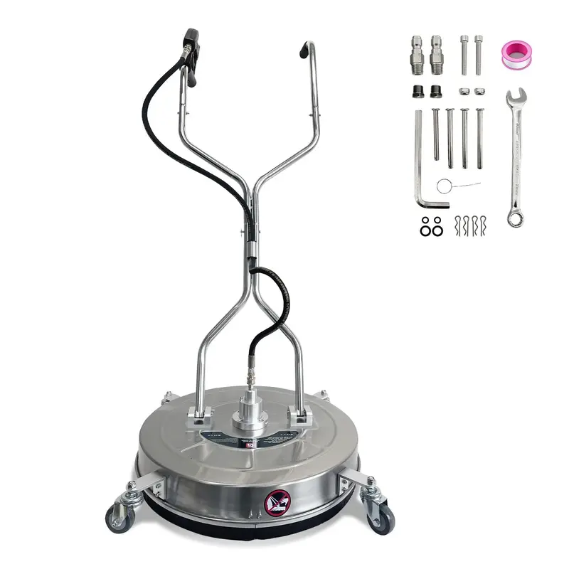 Garvee Stainless Steel Pressure Washer Surface Cleaner 4600 PSI Heavy Duty 4-Wheel Driveway Concrete Attachment Rust-Resistan...