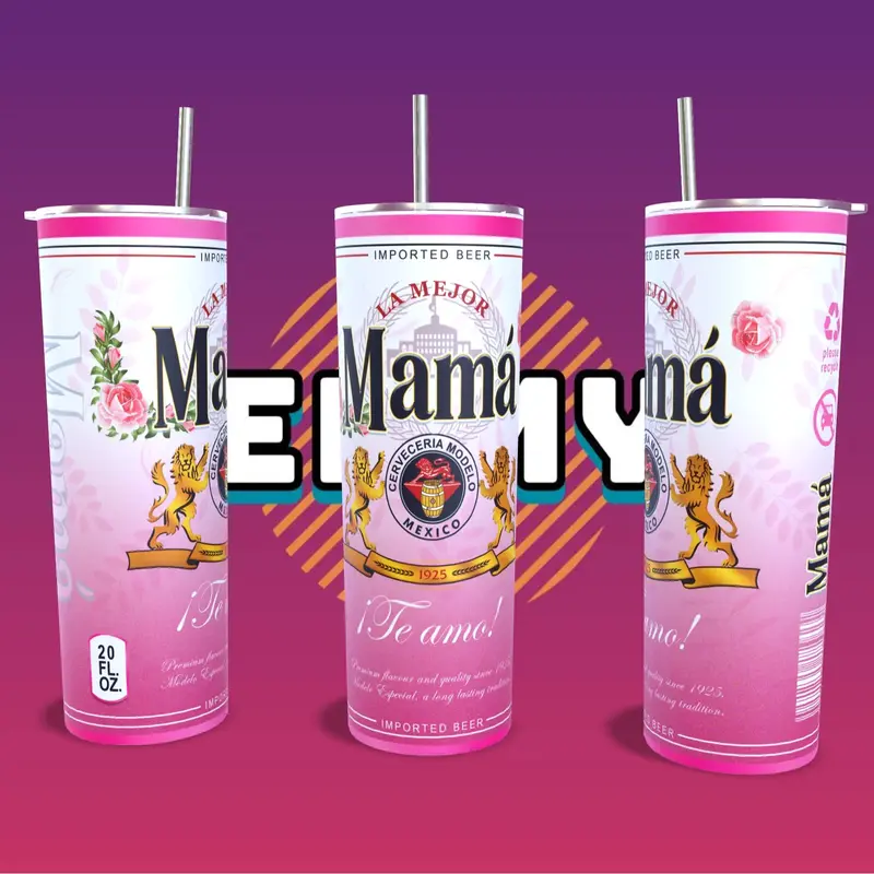 20oz Tumbler The Best Mom Modelo/ La Mejor Mama Modelo.