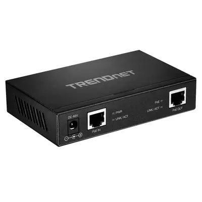 TPE-E110V2 TRENDnet Dual Port Gigabit Ethernet RJ-45 PoE+ Wall-mountable Extender/Amplifier