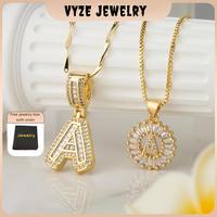 Trending 2 Pack Initial Letter Necklaces for Women – 14K Gold Plated A–Z Pendant, Custom Jewelry Gift for Her, Elegant La...