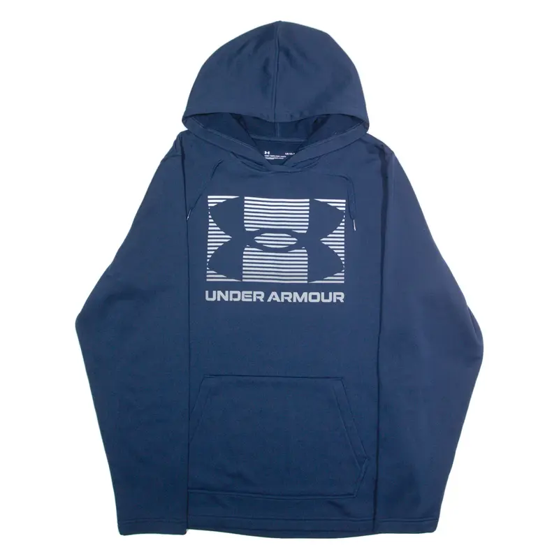 UNDER ARMOUR Mens Blue Hoodie L