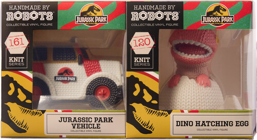 Jurassic Park - Dino Hatching Egg & Park Vehicle Vinyl Figure 2-Pack