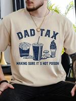 Unisex Letter & Ice Cream Print Round Neck Tee, Regular Fit Casual Street Short Sleeve T-shirt for Summer, Unisex Top for Dai...