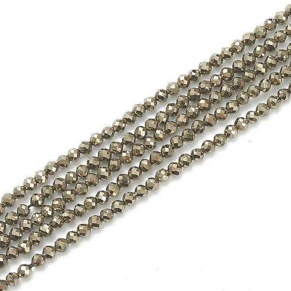 Natural Pyrite Beads Strands