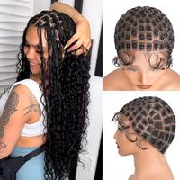1Pc Braided Full Lace Wig Cap For Crochet Braids Embroidery 113 Sections Full Double Lace Braided Wig With Baby Hair Suitable...