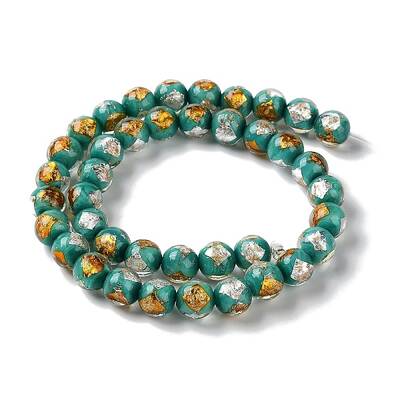 Handmade Gold & Silver Foil Lampwork Beads
