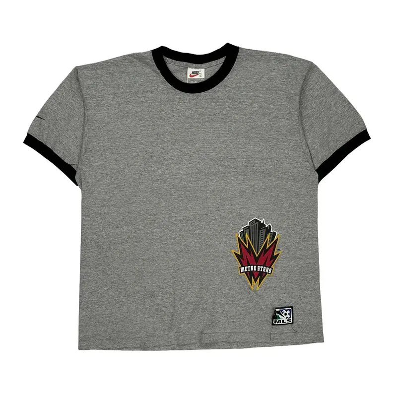 Made In Usa Metrostars Nike Football T-Shirt - Large Black Cotton