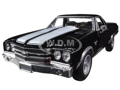 1970 Chevrolet El Camino SS Black with White Stripes \
