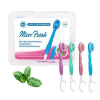 Portable 5 in 1 Mini Toothbrush Set, 10pcs/box Refreshing Toothbrush with Storage Box, Oral Care Tool for Home & Travel, Chri...
