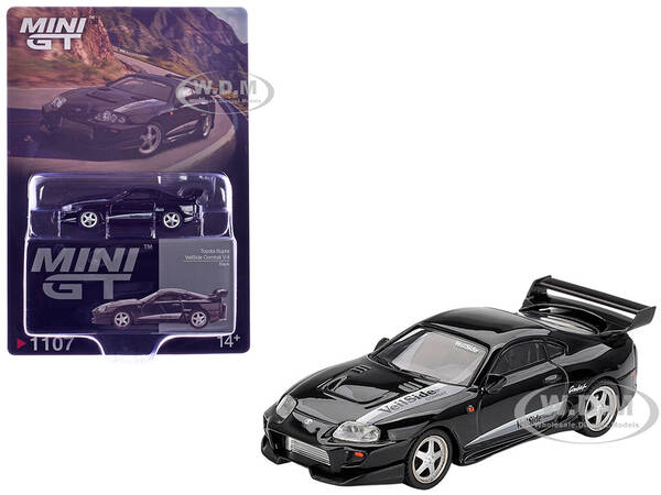 Toyota Supra VeilSide Combat V-II Black Limited Edition 1/64 Diecast Model Car by Mini GT