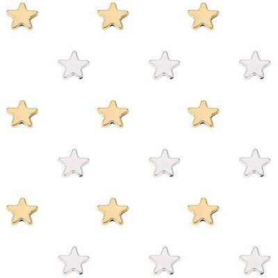 about 120pcs Sliver And Golden Color Star Tibetan Style Alloy Beads For Jewellery Making