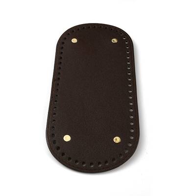 Oval PU Leather Knitting Crochet Bags Nail Bottom Shaper Pad