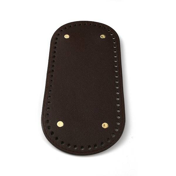 Oval PU Leather Knitting Crochet Bags Nail Bottom Shaper Pad