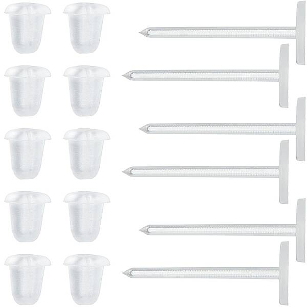 500Pcs Eco-Friendly Plastic Stud Earring Findings
