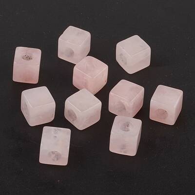 Natural Rose Quartz European Beads
