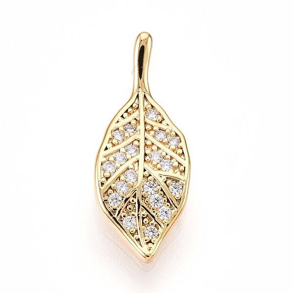 Brass Micro Pave Cubic Zirconia Pendants